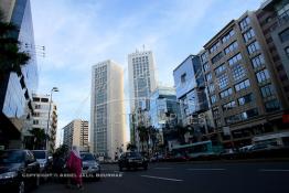 Image du Maroc Professionnelle de  Le Casablanca Twin Center est situé sur le Boulevard Zerktouni, ce quartier fait partie du centre moderne de la ville,  Samedi 10 Février 2007. (Photo / Abdeljalil Bounhar) 